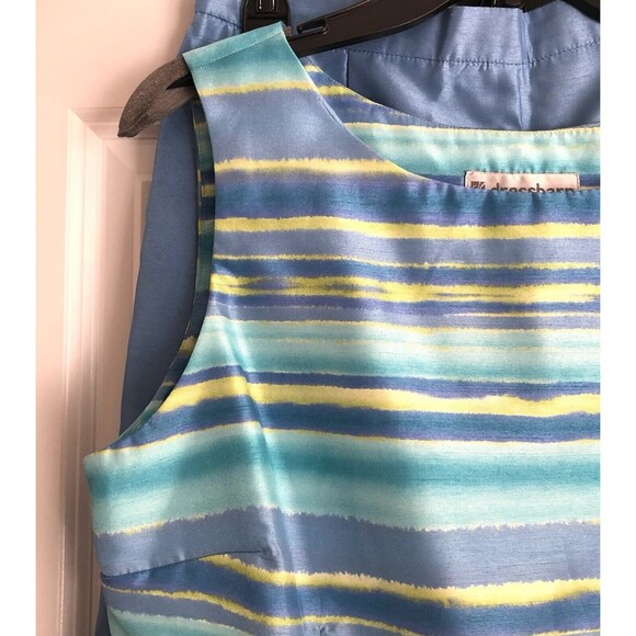 DRESSBARN WOMEN'S SUIT PANTS SIZE 10 BLOUSE TOP MULTICOLOR SLEEVELESS BUTTONS - Picture 5 of 9